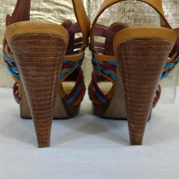 Sam &  Libby Edelman Strappy Sandal Heels Sz 6.5 - Picture 4 of 8